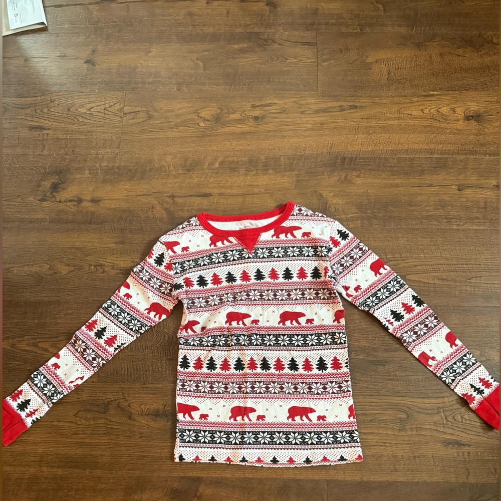 Festive Red and White Bear Print Sweater